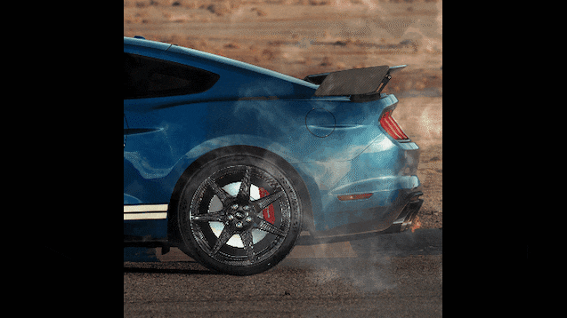  Taller de vapor Ford Mustang Shelby GT5 Burnout (4K)
