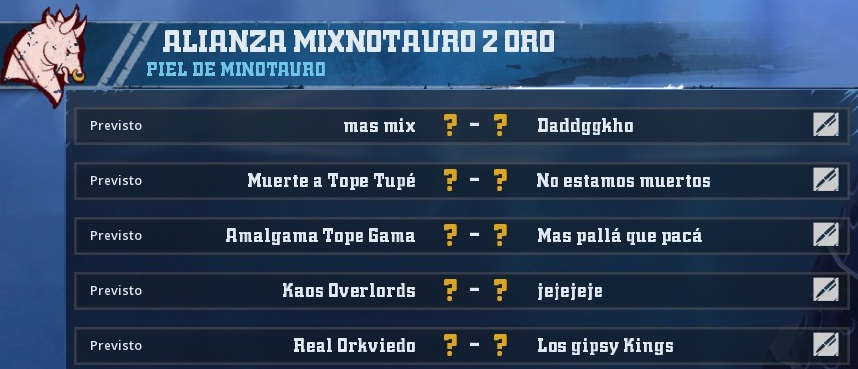 Liga Alianza Mixnotauro 2 - División Cuerno de Oro / Jornada 4 - hasta el domingo 16 de junio 8710C68FDDAEED05292E160AB9EC1610FB29179D