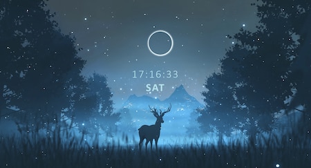 Night Trip | Clock With Particles | Wallpapers Hdv