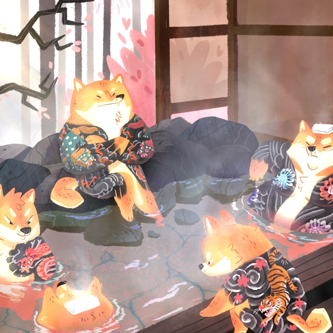 Shiba Inu Bath | Yakuza Onsen