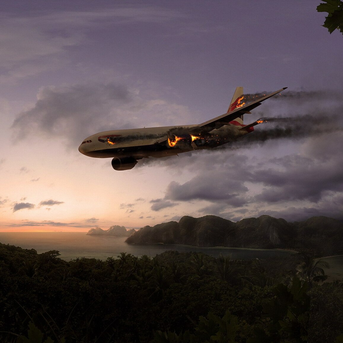 Crashing plane Wallpaper
