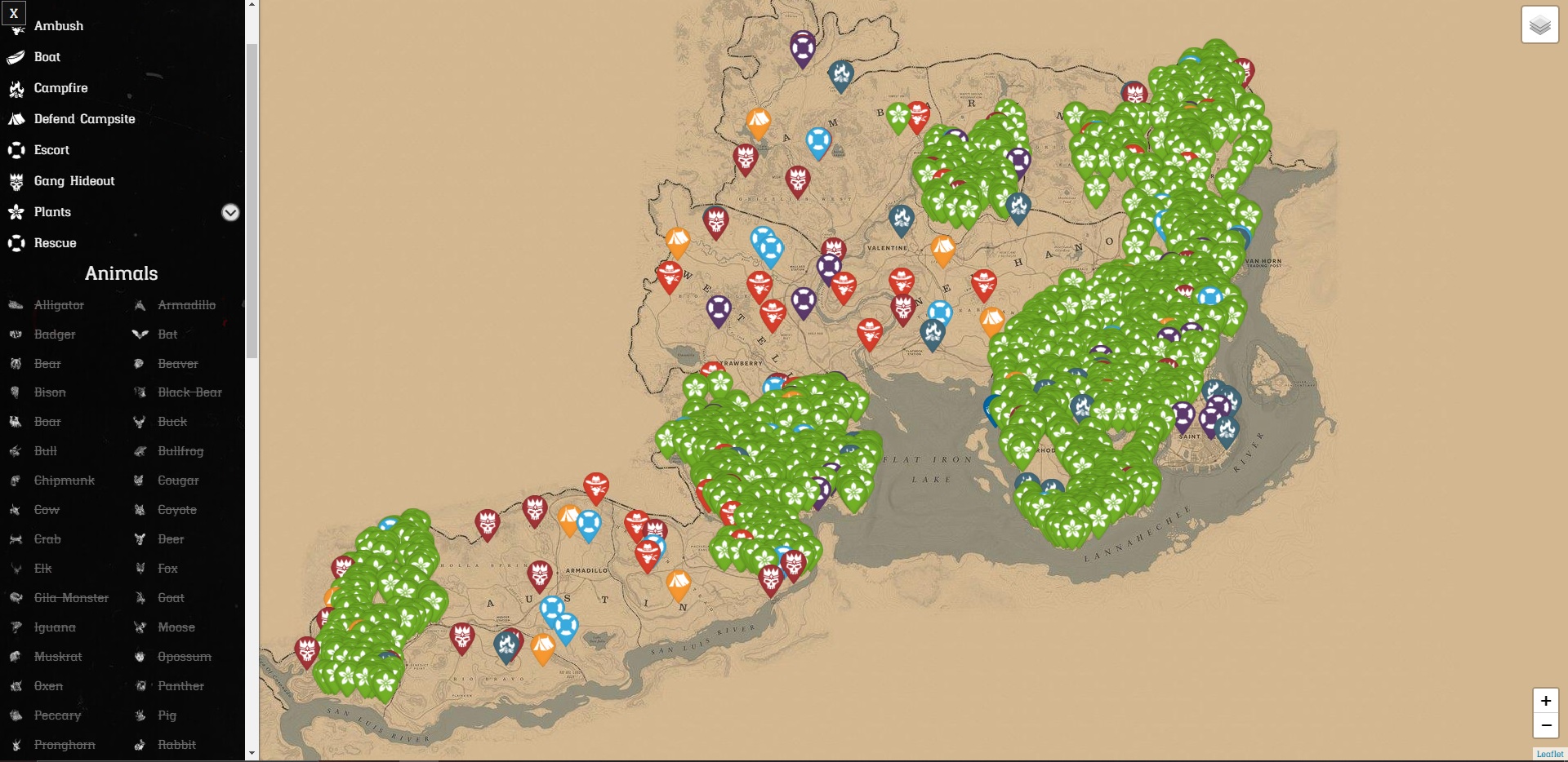 Red Dead Online: Mapa de Coleccionista Interactivo con ubicación actual de  Madam Nazar