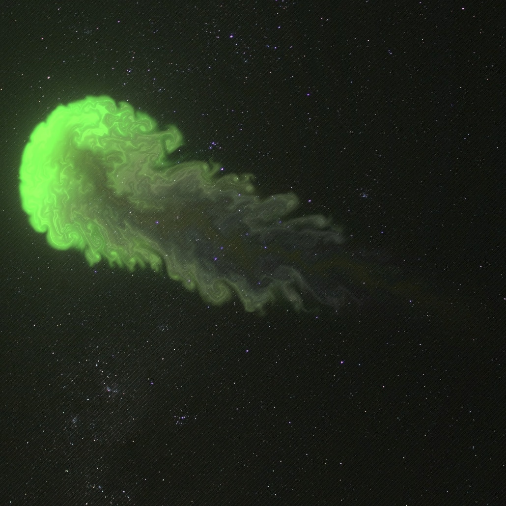 Dark Space Fluid Animation [Audio Responsive]
