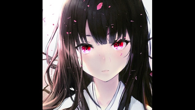 Steam Workshop::anime girl black hair red eyes