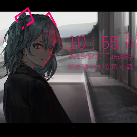 初音未来miku 极简动态桌面 Wallpapers Hdv