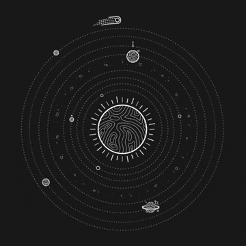 Solar System (B&W)