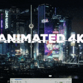 Cyberpunk Night City 4K - Animated Rain transition