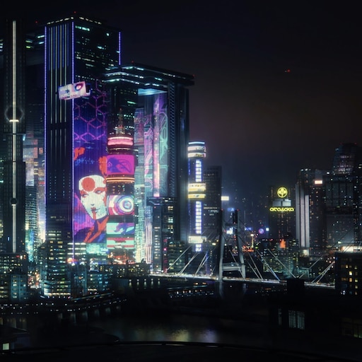 Wallpaper cyberpunk night city in rain