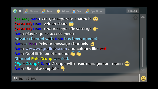 Chat commands gmod