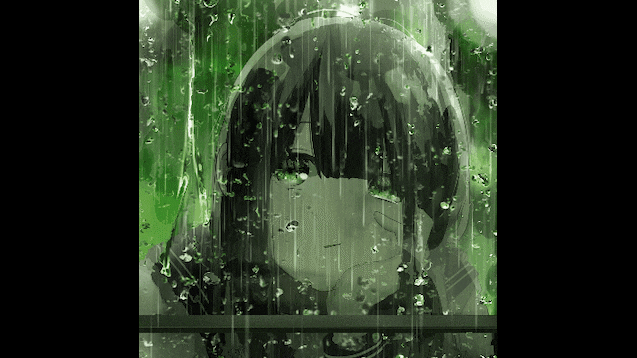 anime rain sad gif