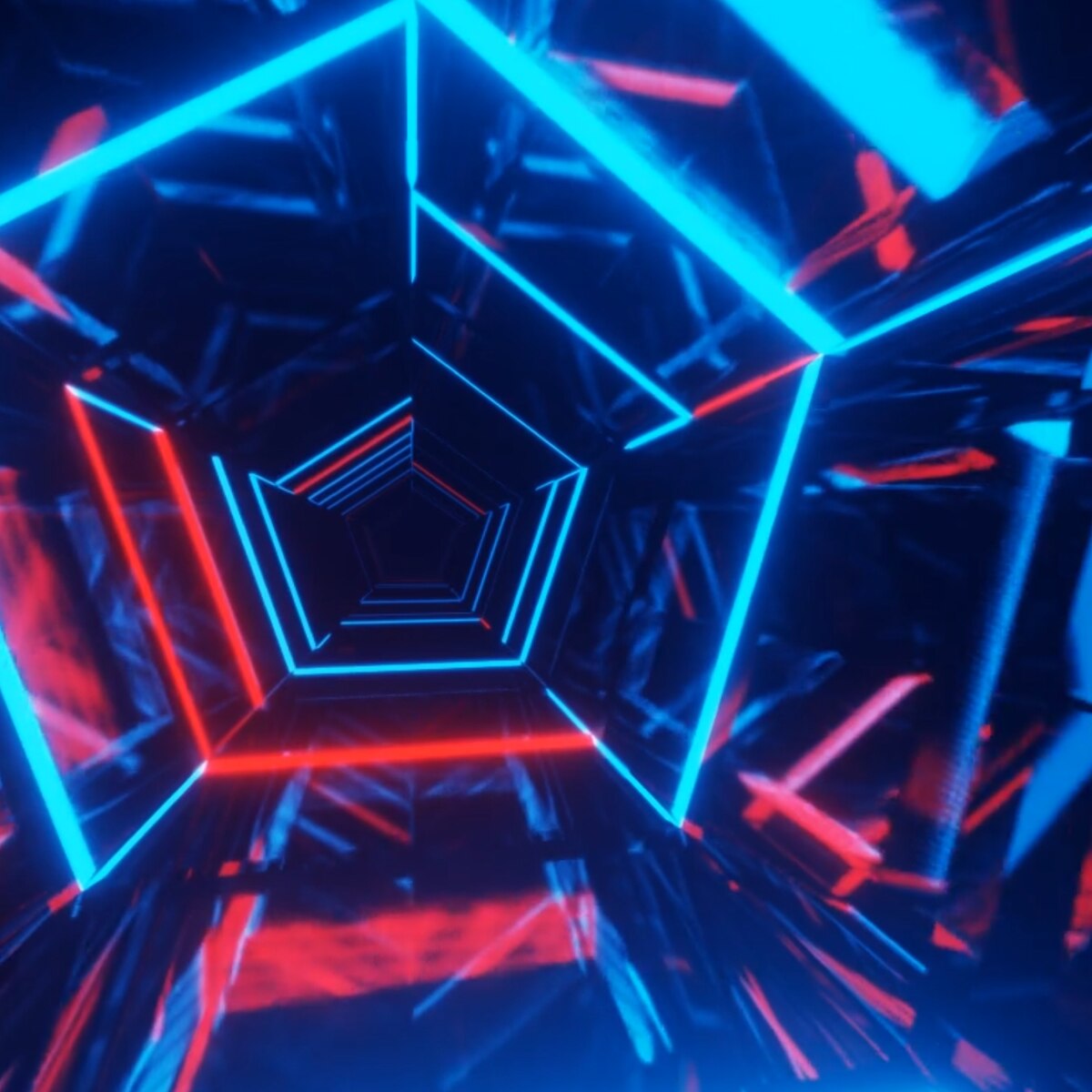 Neon Tunnel Animated (1080p60 video wallpaper)