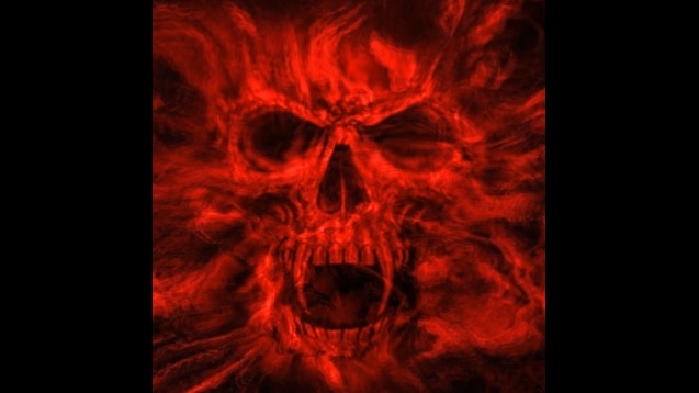 red fire skull wallpaper