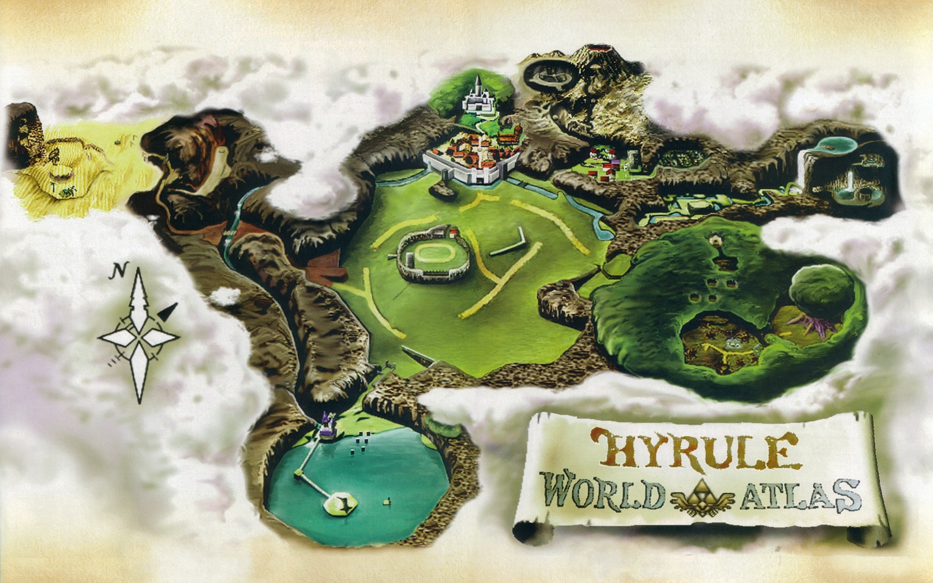 Карта время ранних. Карта Legend of Zelda Ocarina. Legend of Zelda Ocarina of time карта. Hyrule Map Ocarina of time. Карта Хайрулла Ocarina of time.