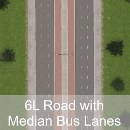 road lanes bus lane six