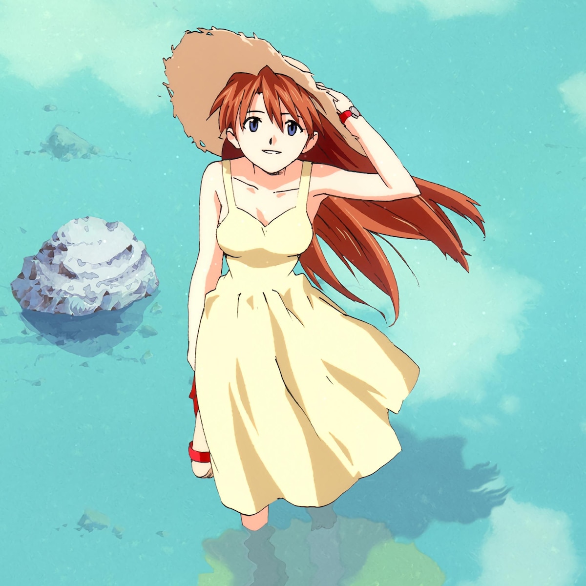 Asuka Langley Souryuu in yellow dress