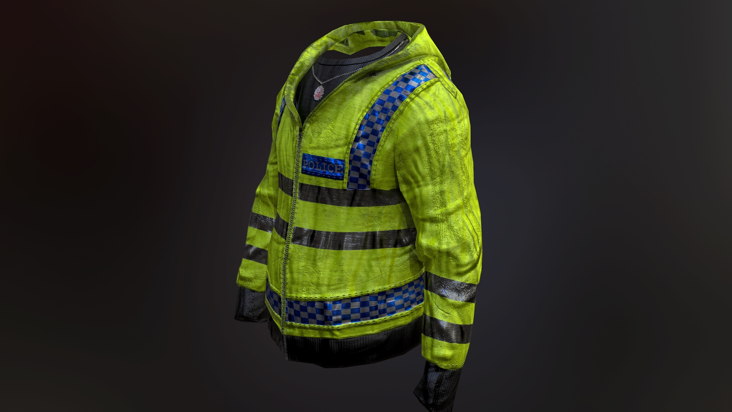 Yellow Police Jacket thumbnail 3
