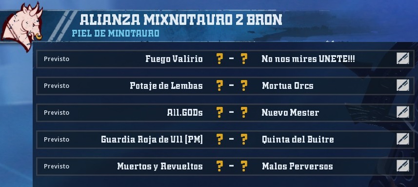 Liga Alianza Mixnotauro 2 - División Cuerno de Bronce / Jornada 2 - hasta el domingo 19 de mayo 90704051DF9912EA5FF06FD5C7546A311F68D9EE