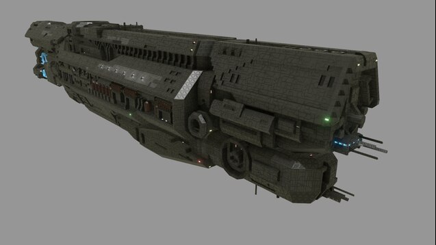 Space Engineers: UNSC INFINITY HALO WARSHIP v 1.0 Blueprint, Ship,  Large_Grid, Safe Mod für Space Engineers