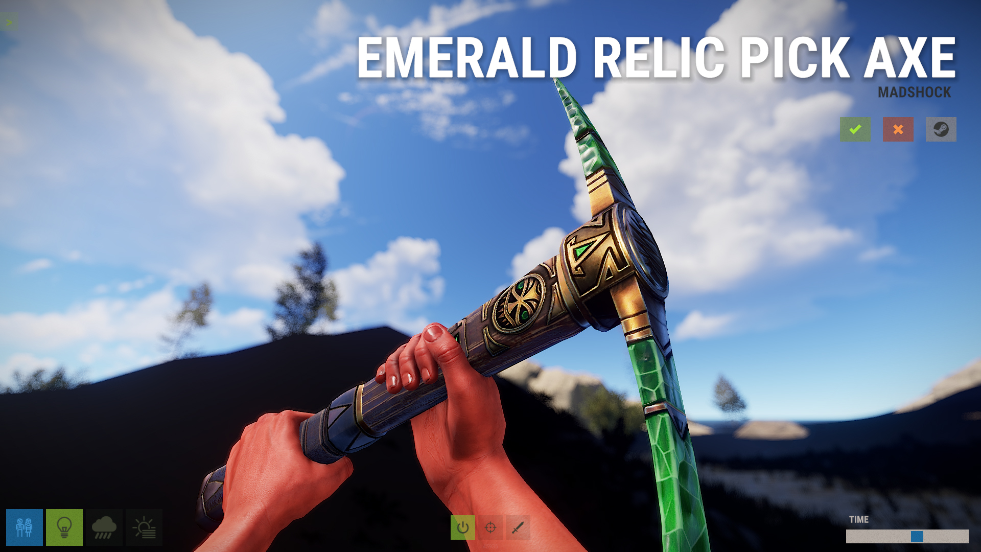 Emerald Relic Pick Axe thumbnail 3