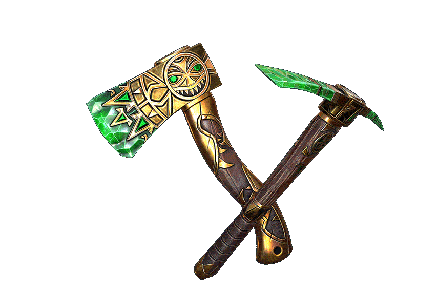 Emerald Relic Pick Axe thumbnail 2