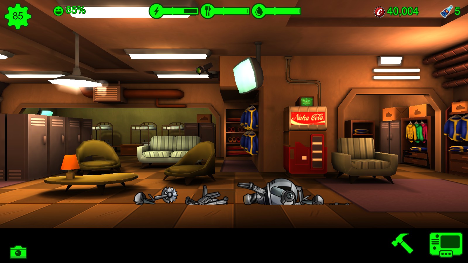 can you move rooms in fallout shelter game