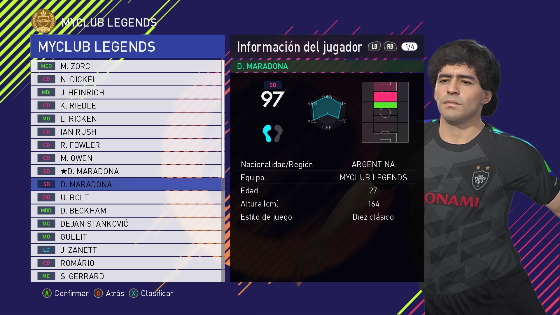 15+ Maradona Myclub Background