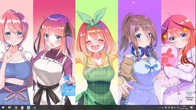 5-toubun no Hanayome, Nakano Yotsuba, Nakano Nino, Nakano Miku, Nakano  Ichika, Nakano Itsuki, anime girls, anime, Anime screenshot
