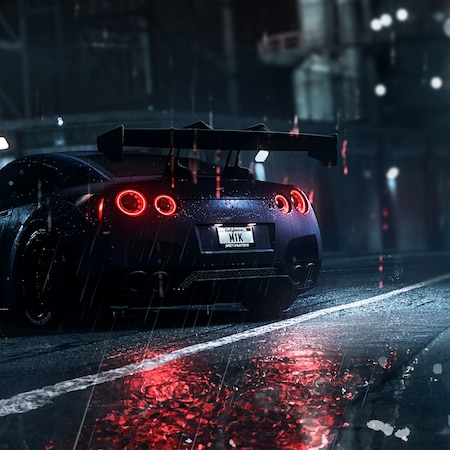 Rainy GTR (4k, 60 FPS)