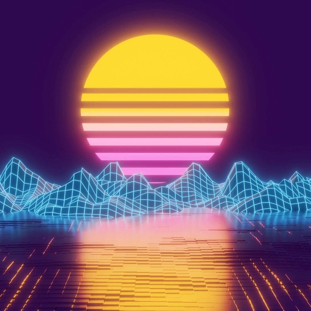 Neon Sunset Cubic Water
