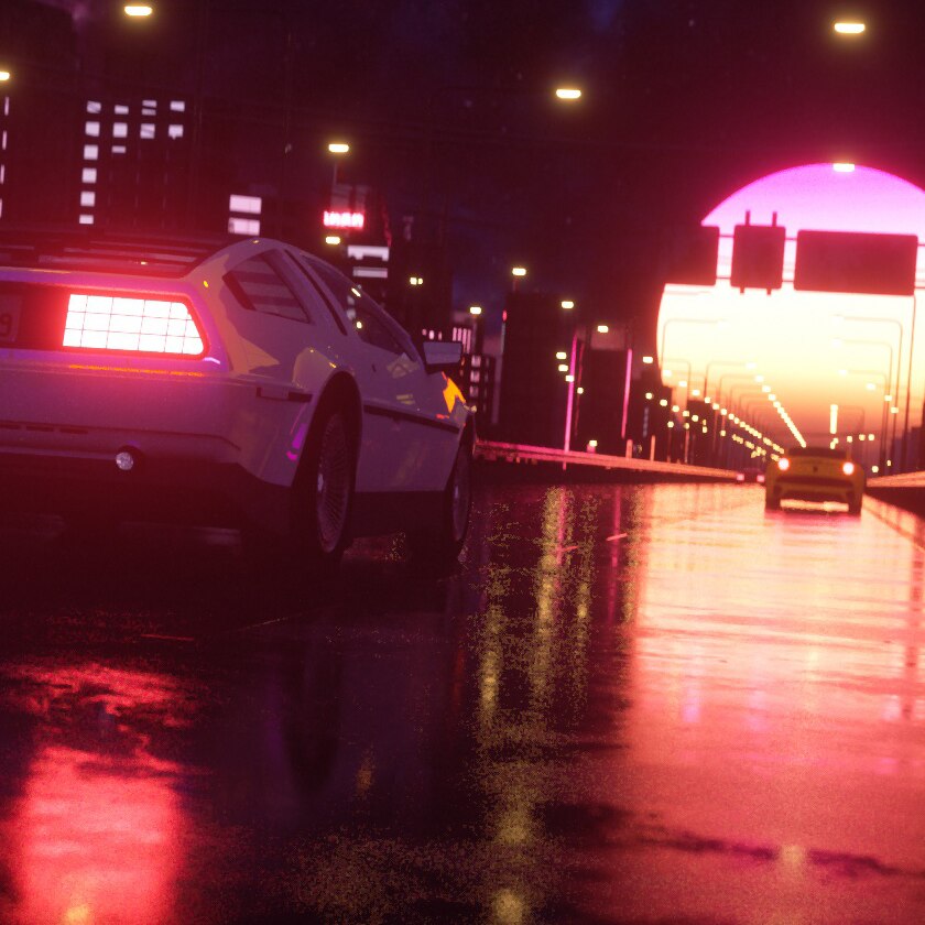 O U T R U N - Vaporwave / Outrun / Cyberpunk Wallpaper Loop