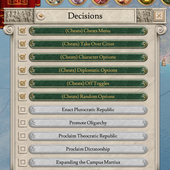 imperator rome cheats