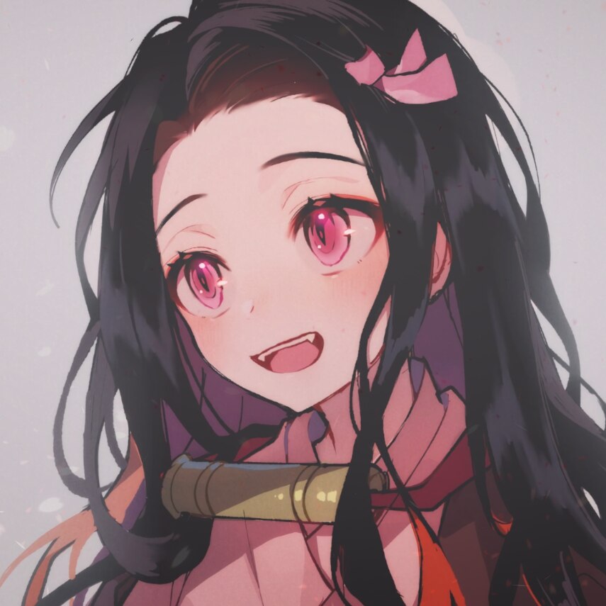 Nezuko 2560 x 1440 [falling sakura petals] (Kimetsu no Yaiba)