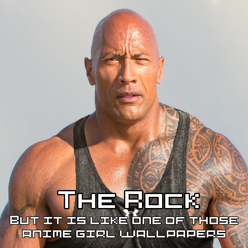 The Rock - But it is like one of those anime girl wallpapers