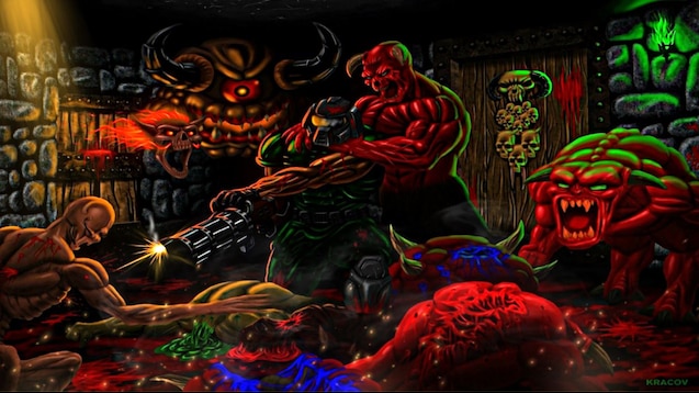 Steam Workshop::Classic Doom Animated Wallpaper (w/ added music)