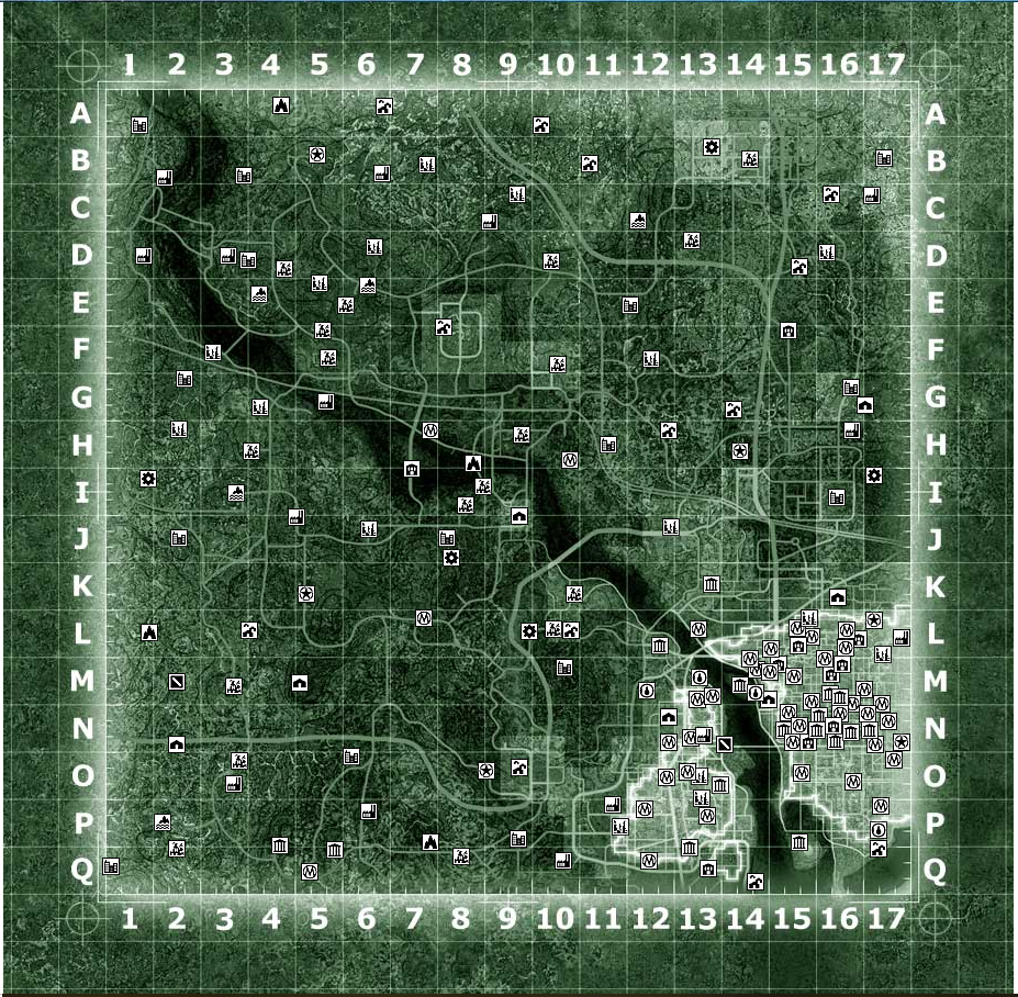 Fallout 3 Capital Wasteland Map Map for PlayStation 3 by jekoln - GameFAQs