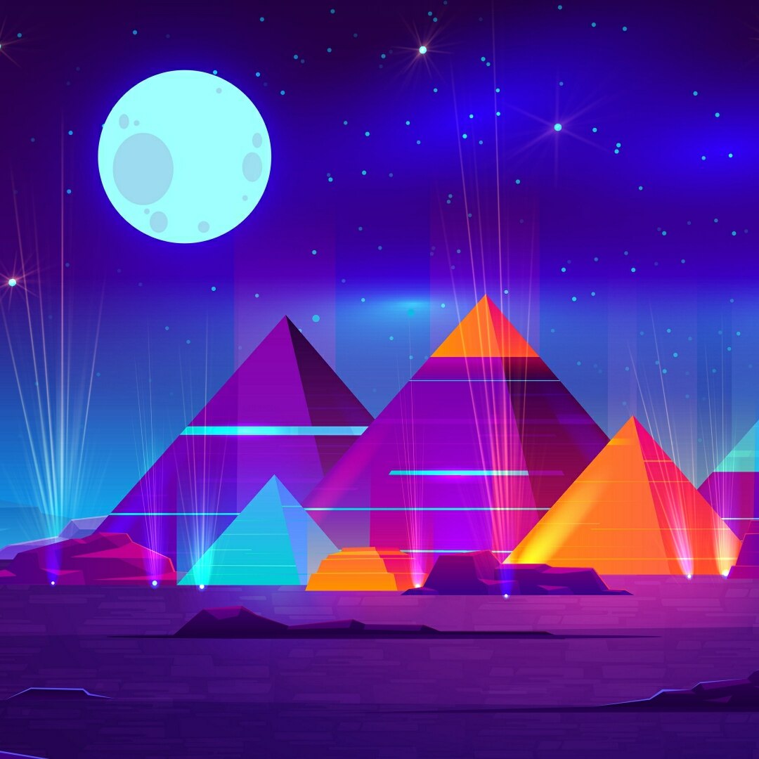 Pyramids at Night