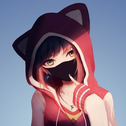 Anime girl in cat hoodie best sale