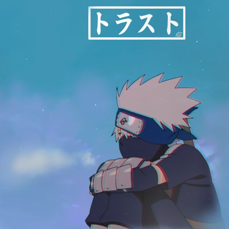 Kakashi in the clouds with diamonds