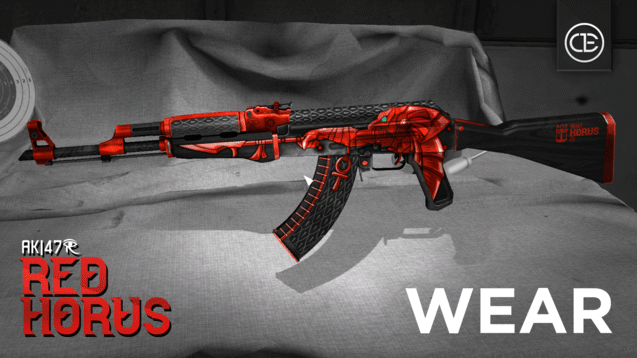 Download CS GO AK-47 In Red Horus Wallpaper