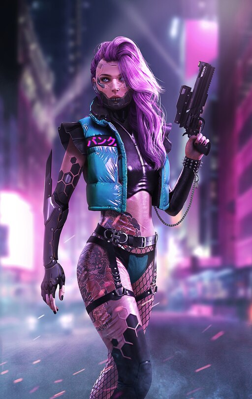 Сообщество Steam :: :: Cyberpunk female killer.