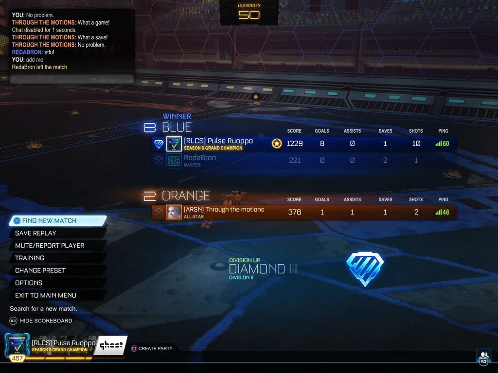 Im in gold and i got matched against a diamond, this has happened multiple  times, getting frustrating : r/RocketLeague
