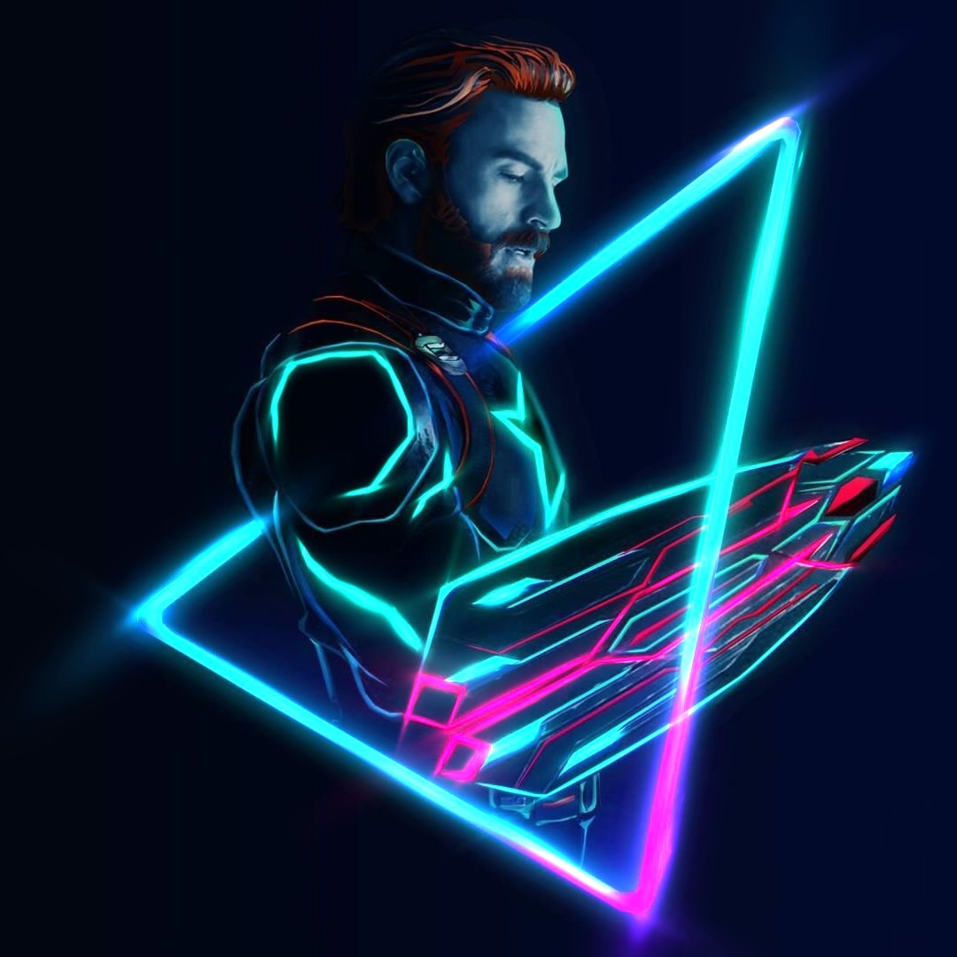 Captain America Neon