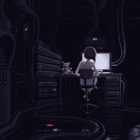 Serial Experiments Lain Pixelart 1080p Wallpapers Hdv