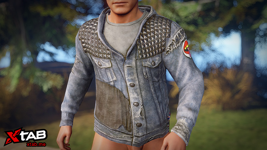 Denim Studded Hoodie thumbnail 2