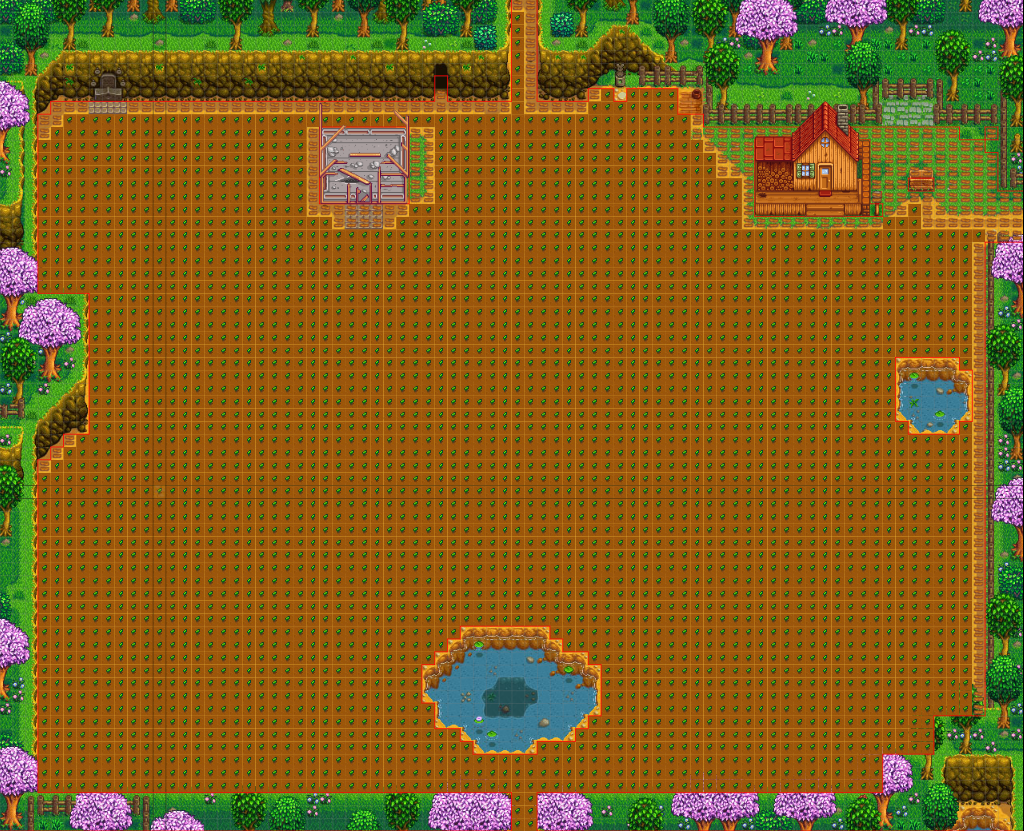 Image result for stardew valley standard farm map