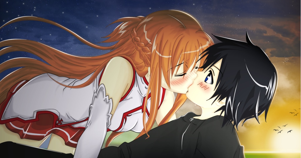 Kirito and Asuna Kiss: Hình ảnh lãng mạn về cặp đôi nổi tiếng Kirito và Asuna đã được ghi lại trong những khoảnh khắc ngọt ngào của họ. Xem và cảm nhận tình yêu ngọt ngào của họ xóa tan mọi lo âu trong bạn.