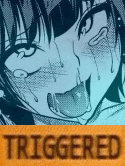 Anime Meme Triggered Face GIF