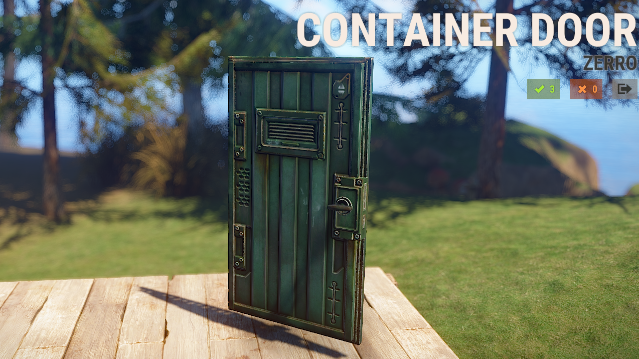 Green Armored Container Door thumbnail 2