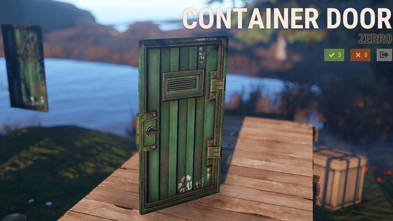 Green Armored Container Door thumbnail 3