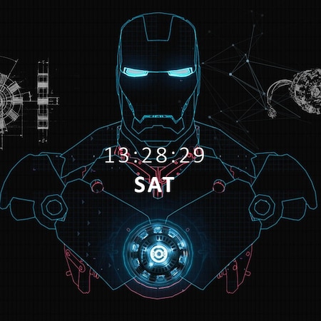 钢铁侠及时钟 Iron Man+clock